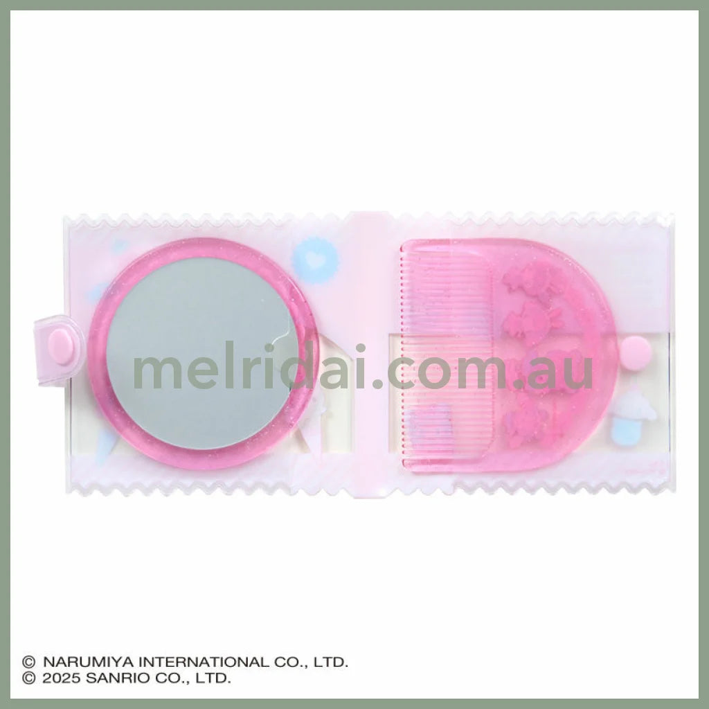 Sanrio × Mezzo Piano | Mirror And Comb Set With Case 90x10x85mm