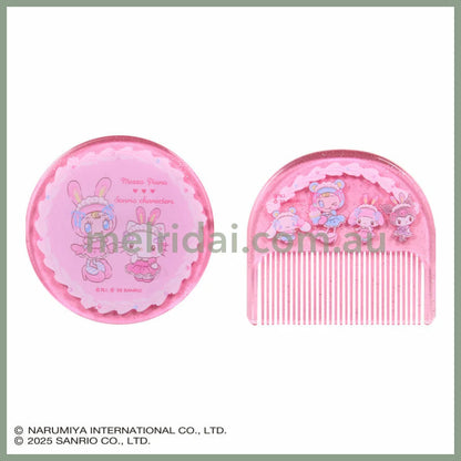 Sanrio × Mezzo Piano | Mirror And Comb Set With Case 90x10x85mm