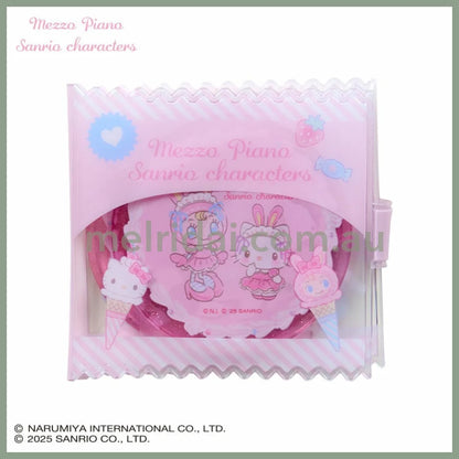 Sanrio × Mezzo Piano | Mirror And Comb Set With Case 90x10x85mm