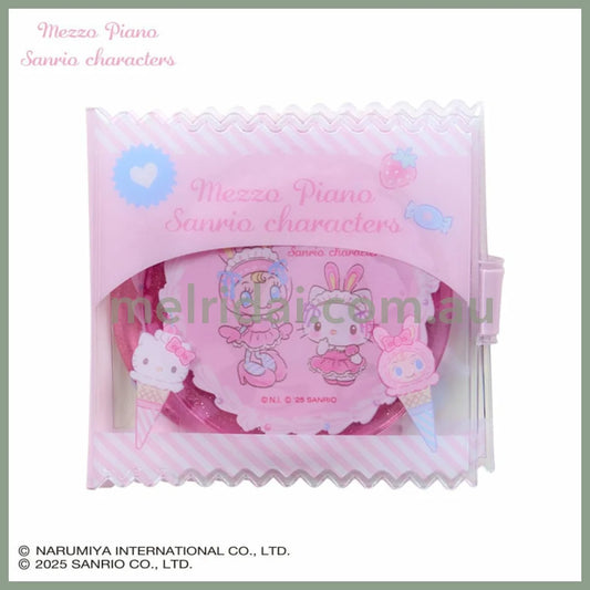 Sanrio × Mezzo Piano | Mirror And Comb Set With Case 90x10x85mm