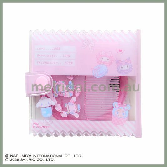 Sanrio × Mezzo Piano | Mirror And Comb Set With Case 90x10x85mm