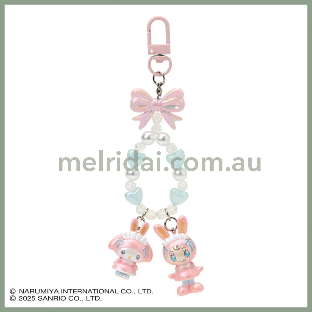 Sanrio × Mezzo Piano | My Melody Phone Holder Keychain with Key Ring Charm 20×15×40mm (Pink)