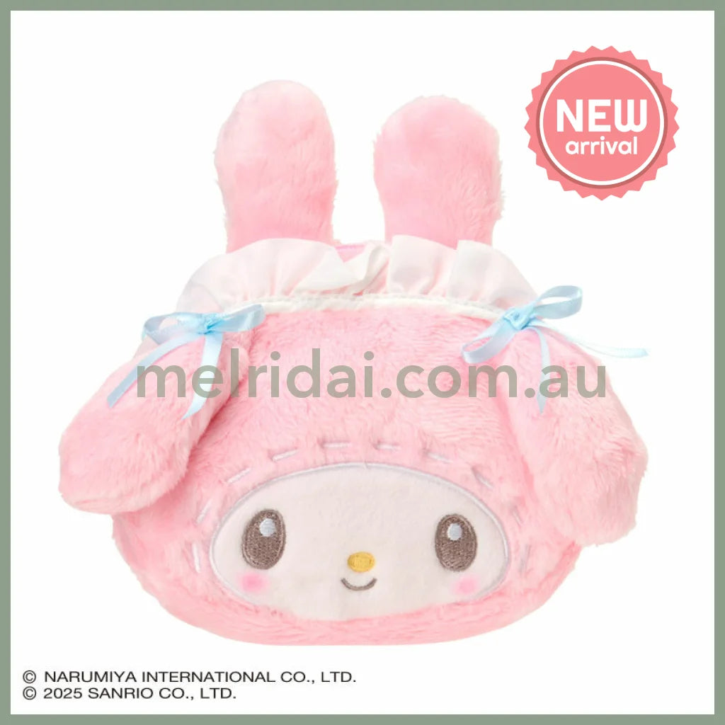 Sanrio × Mezzo Piano | My Melody Reversible Face-shaped Pouch 130×50×100mm (Pink)