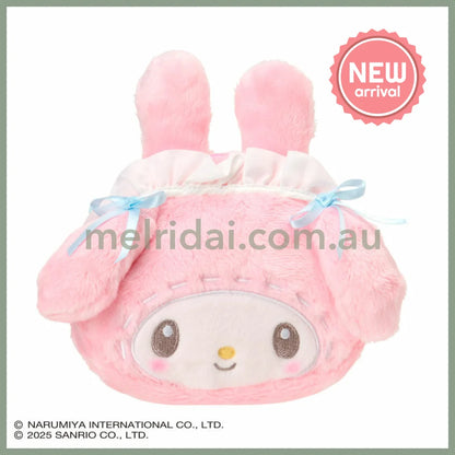 Sanrio × Mezzo Piano | My Melody Reversible Face-shaped Pouch 130×50×100mm (Pink)