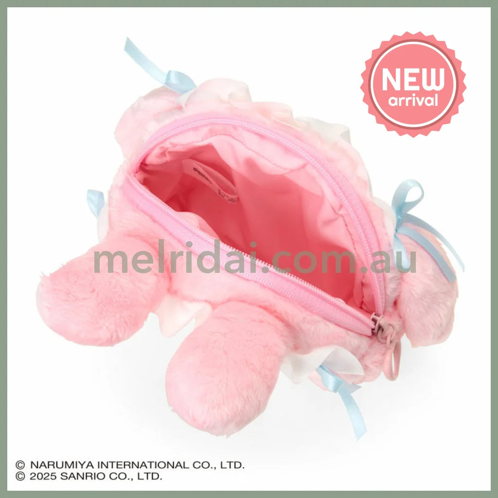 Sanrio × Mezzo Piano | My Melody Reversible Face-shaped Pouch 130×50×100mm (Pink)