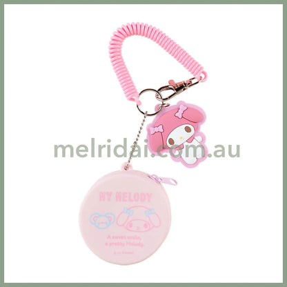Sanrio | Mini Case Charm Keychain 日本三丽鸥 硅胶圆形零钱包/小药盒 挂件/钥匙链/线圈/珠链/登山扣 可拆卸 美乐蒂My Melody