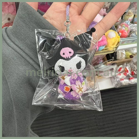 SANRIO | Mini Kimono Mascot Netsuke Kuromi Phone Charm Keycharm Keychain 55ｍｍ x 25ｍｍ x 20ｍｍ