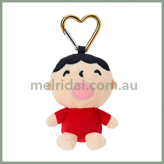 SANRIO | Minna No Tabo Plush Mini Mascot Holder with Heart Carabiner Bag Charm 6×4×10cm