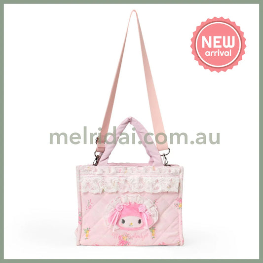 SANRIO | My Melody 2 Way Tote Bag 230×110×175mm (White Frill Design)