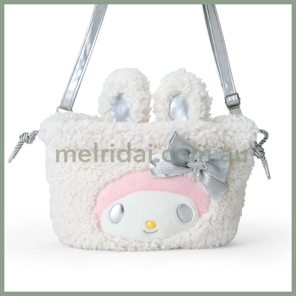 Sanrio | My Melody 2Way Drawstring Shoulder Bag 28×8×25Cm (Fluffy Snow Rabbit)
