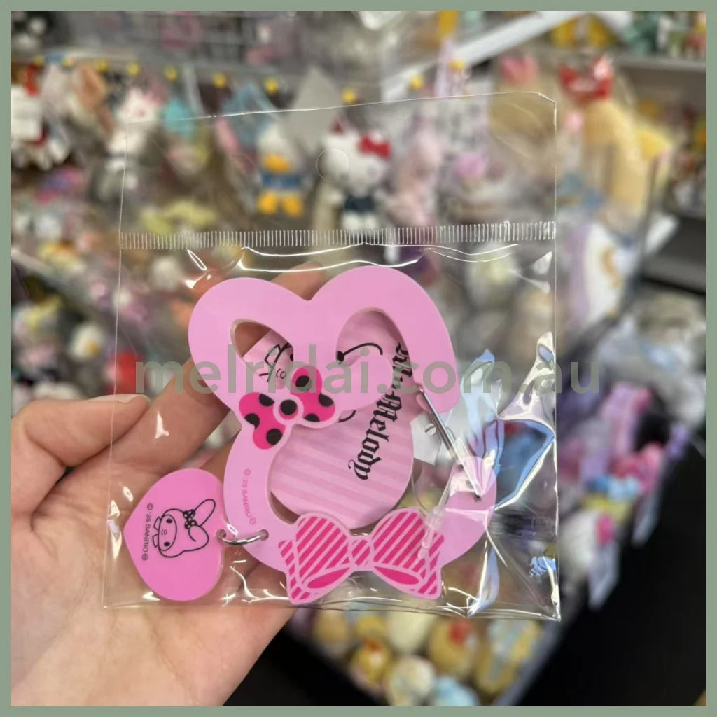 SANRIO | My Melody Acrylic Carabiner H76×W76×D7mm (My Melody 50th Anniversary & Kuromi 20th Anniversary/Black Pink