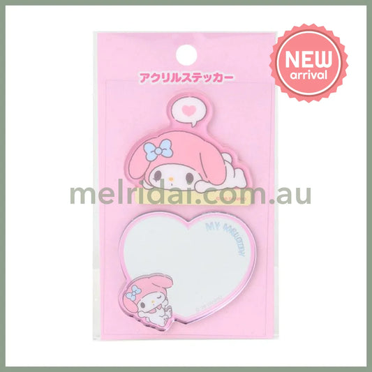 SANRIO | My Melody Acrylic Sticker & Sticky Mirror Set 53×3×45mm