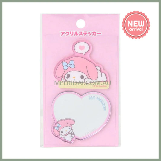 SANRIO | My Melody Acrylic Sticker & Sticky Mirror Set 53×3×45mm