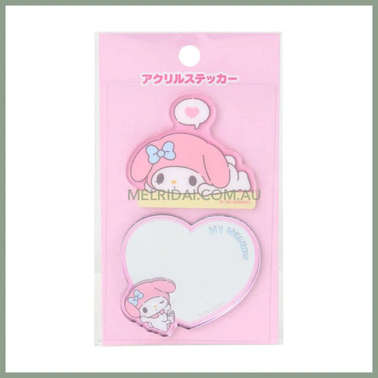 SANRIO | My Melody Acrylic Sticker & Sticky Mirror Set 53×3×45mm