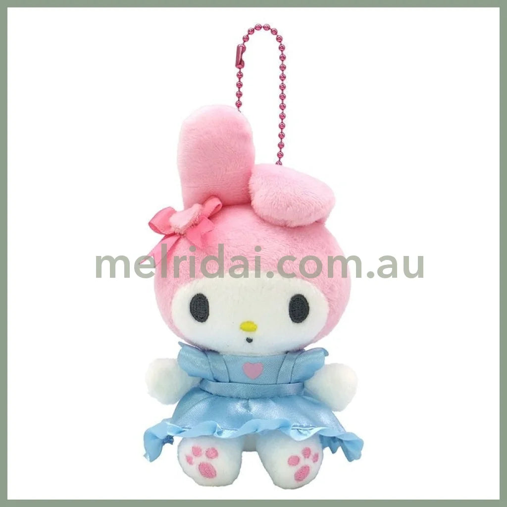 SANRIO | My Melody Apron Blue Mascot Holder Plush Keychain Bag Charm 12cm (50th Collection)