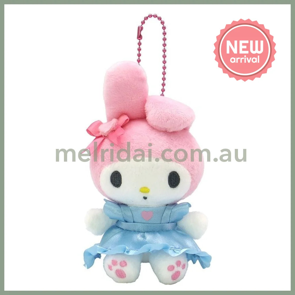 SANRIO | My Melody Apron Blue Mascot Holder Plush Keychain Bag Charm 12cm (50th Collection)