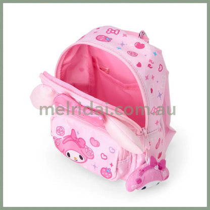 Sanrio | My Melody Backpack-Shaped Pouch with Carabiner 12×8×15cm (Academy Kirameki Festival / School Festival)