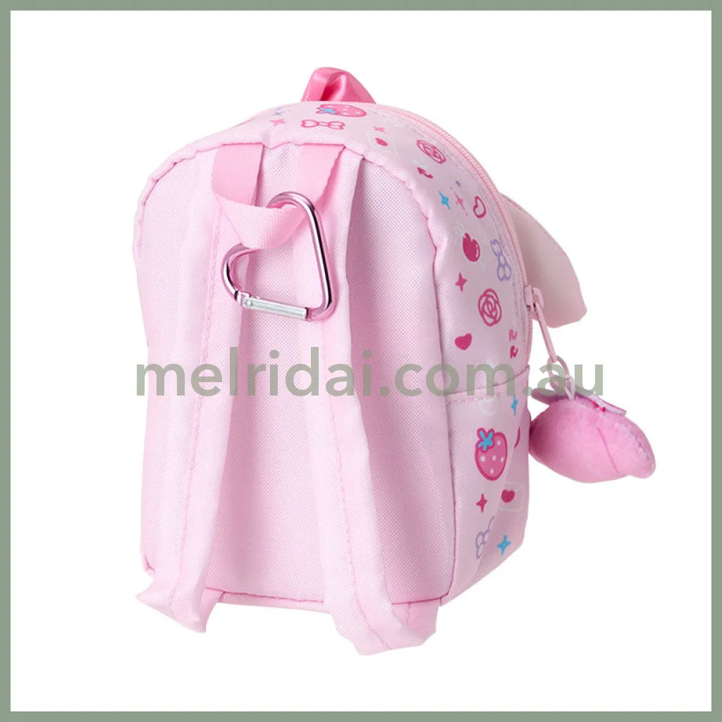 Sanrio | My Melody Backpack-Shaped Pouch with Carabiner 12×8×15cm (Academy Kirameki Festival / School Festival)