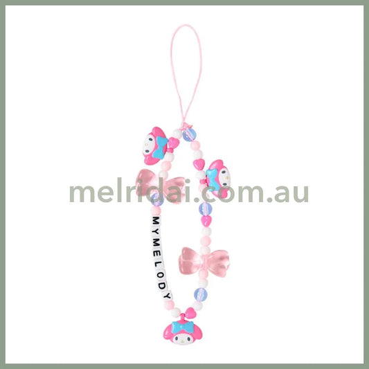 SANRIO | My Melody Bead Strap with Mascot Phone Strap 50×8×160mm (Ribbon)