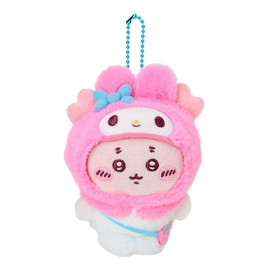 SANRIO x CHIIKAWA | My Melody Kani-chan Mascot Holder Bag Charm Plush Keychain 10×6×12.5cm