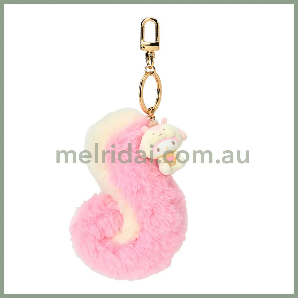 SANRIO | My Melody Dangling Fluffy Tail Flocked Mascot Keychain 55×30×30mm (Fluffy Squirrel)