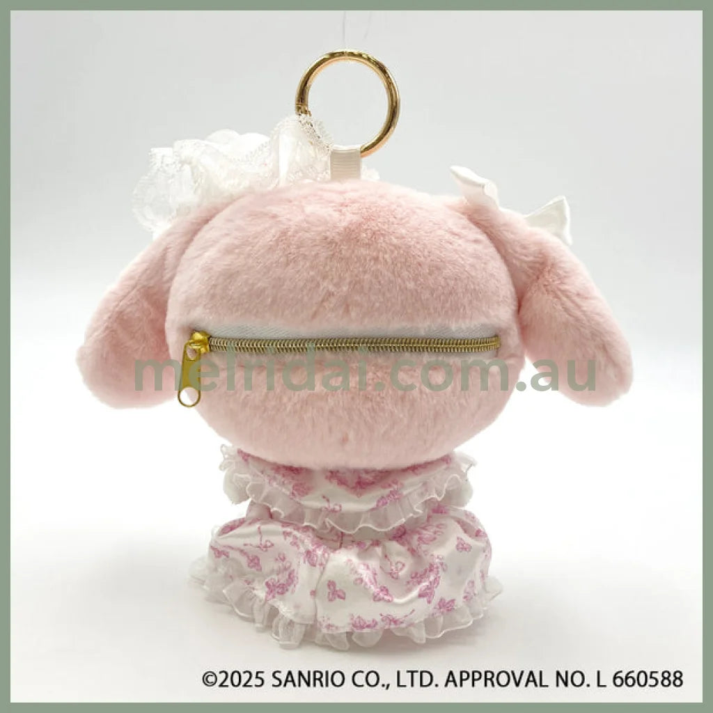 SANRIO | My Melody Eco Shopping Bag & Mascot Plush Keychain (White Strawberry Tea Time)