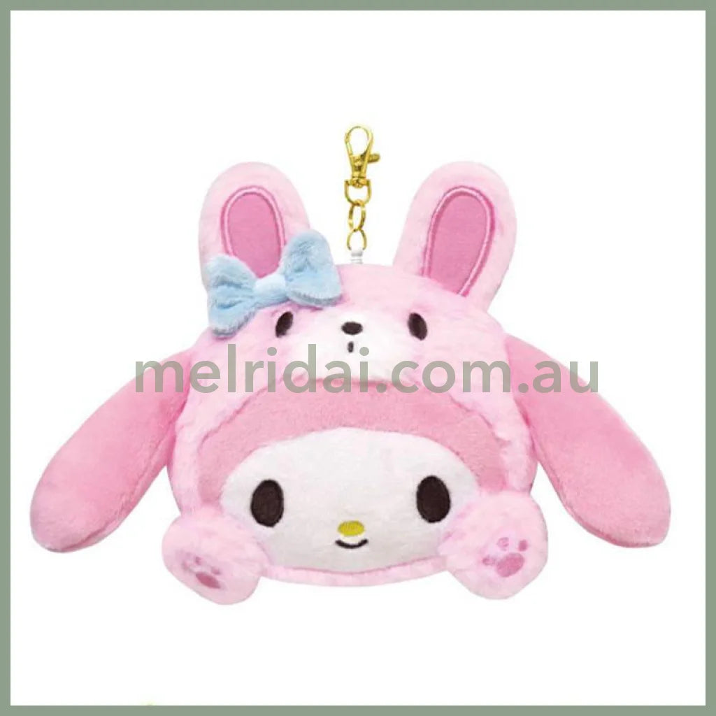 SANRIO | My Melody Face Pass Case with Reel 104×128×40mm (Cheers Banzai Series)