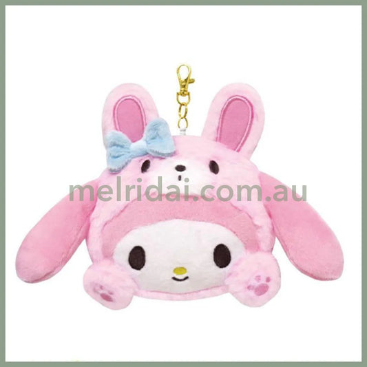 SANRIO | My Melody Face Pass Case with Reel 104×128×40mm (Cheers Banzai Series)