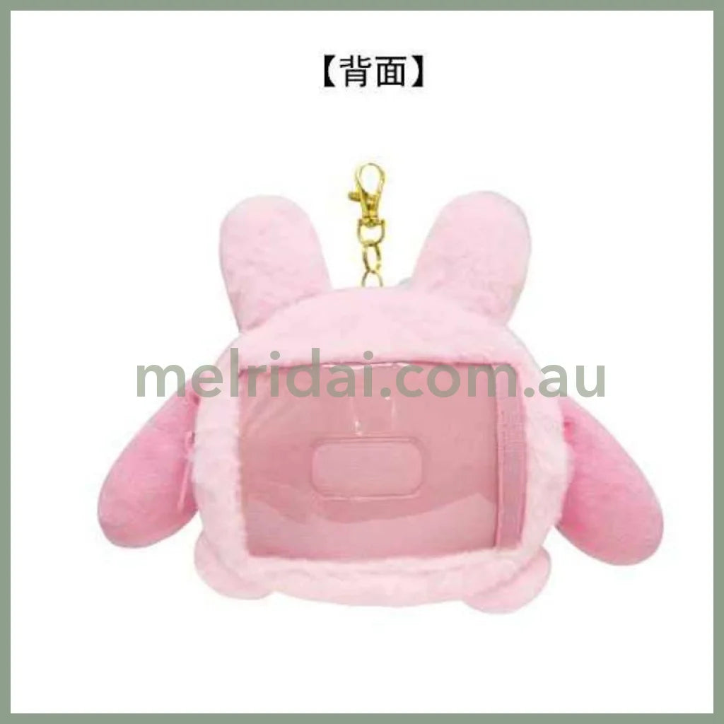 SANRIO | My Melody Face Pass Case with Reel 104×128×40mm (Cheers Banzai Series)