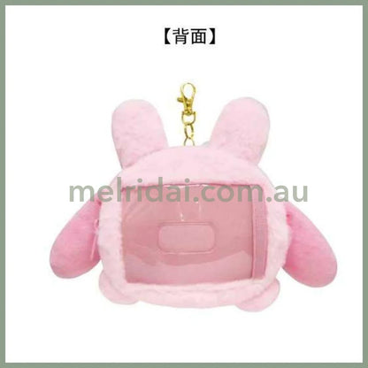 SANRIO | My Melody Face Pass Case with Reel 104×128×40mm (Cheers Banzai Series)