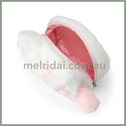 SANRIO | My Melody Face-shaped Pouch 22.1 x 13.3 x 8.7cm (White Cat Ballerina)