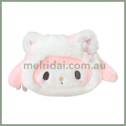 SANRIO | My Melody Face-shaped Pouch 22.1 x 13.3 x 8.7cm (White Cat Ballerina)