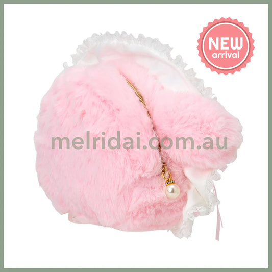SANRIO | My Melody Face-shaped Pouch 240×80×150mm (White Frill Design)