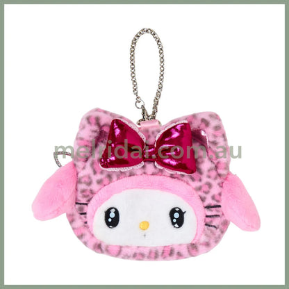 SANRIO | My Melody Face-shaped Pouch Bag Charm 130×20×110mm (Leopard Gal Cat)