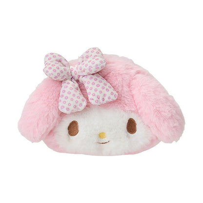 SANRIO | My Melody Fluffy Face-Shaped Pouch 21.4 x 14.0 x 7.1cm (Nagomi Pastel)