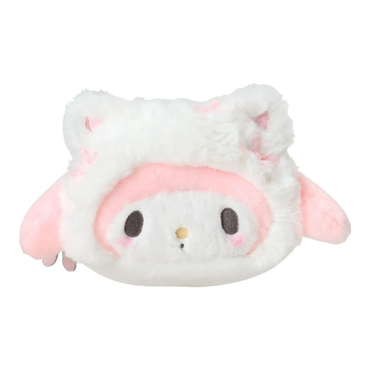 SANRIO | My Melody Face-shaped Pouch 22.1 x 13.3 x 8.7cm (White Cat Ballerina)