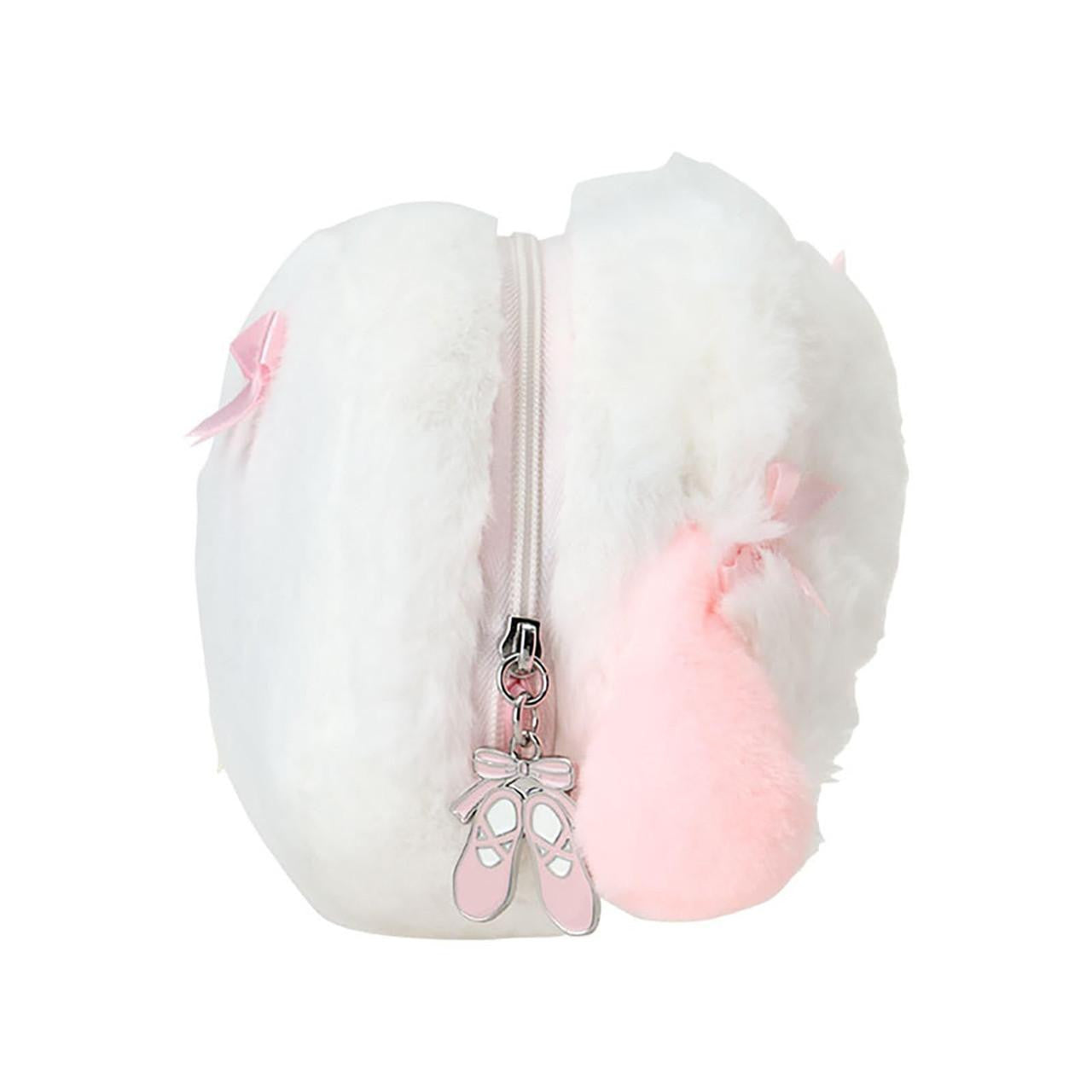 SANRIO | My Melody Face-shaped Pouch 22.1 x 13.3 x 8.7cm (White Cat Ballerina)