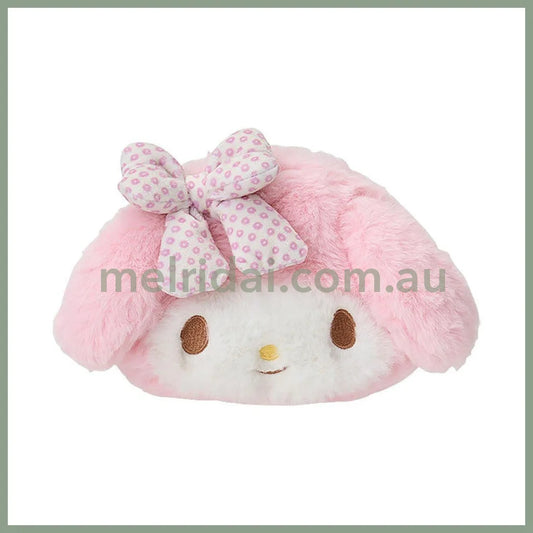 SANRIO | My Melody Fluffy Face-Shaped Pouch 21.4 x 14.0 x 7.1cm (Nagomi Pastel)