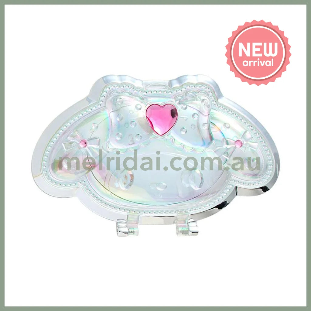 SANRIO | My Melody Folding Stand Mirror 120×15×75mm (Face Aurora Hologram Sliver)