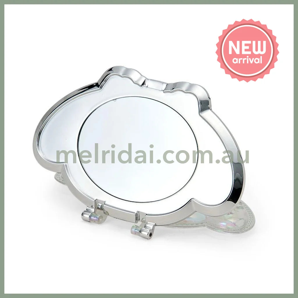 SANRIO | My Melody Folding Stand Mirror 120×15×75mm (Face Aurora Hologram Sliver)
