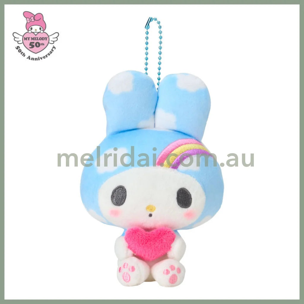 SANRIO | My Melody Girly Pop Heart Mascot Holder 16×6.5×13cm (50th Anniversary Blue)