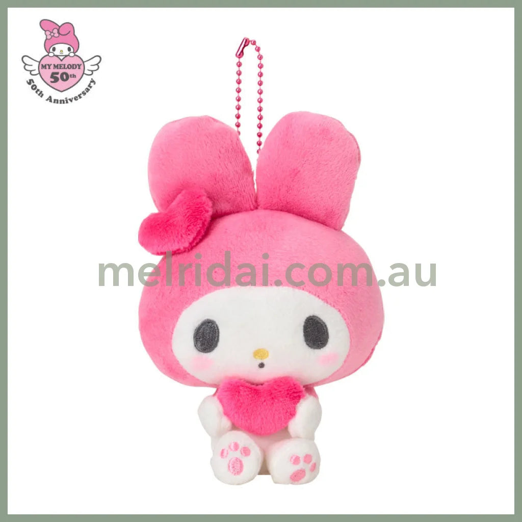 SANRIO | My Melody Girly Pop Heart Mascot Holder 16×6.5×13cm (50th Anniversary Pink)