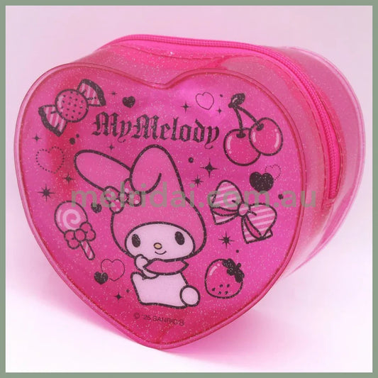 SANRIO | My Melody Heart Shaped Clear Pouch with Zipper 115×120×65mm