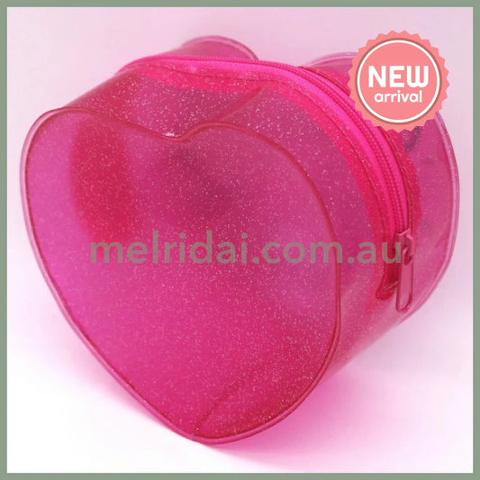 SANRIO | My Melody Heart Shaped Clear Pouch with Zipper 115×120×65mm