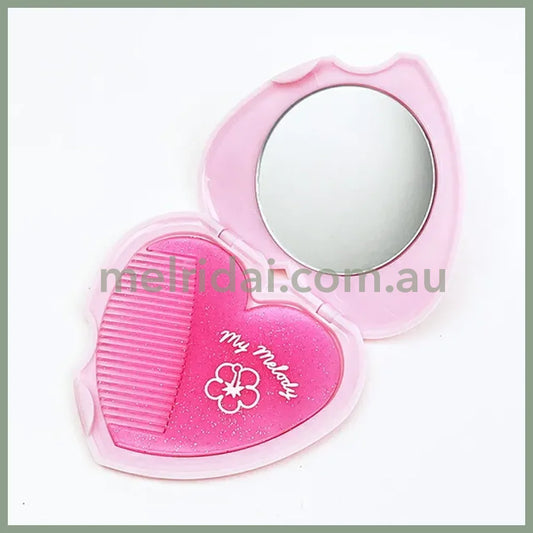 SANRIO | My Melody Heart Shaped Mirror Comb 18x107x154mm (Y2K)