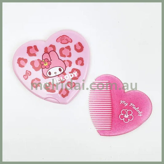 SANRIO | My Melody Heart Shaped Mirror Comb 18x107x154mm (Y2K)