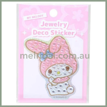 SANRIO | My Melody Jewelry Deco Sticker 65×73×5mm (Gogo Gal Collection Glitter)