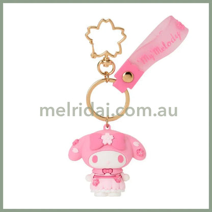 SANRIO | My Melody Keychain Key Holder 3D 4×3.2×5.2cm (Sakura 2025)