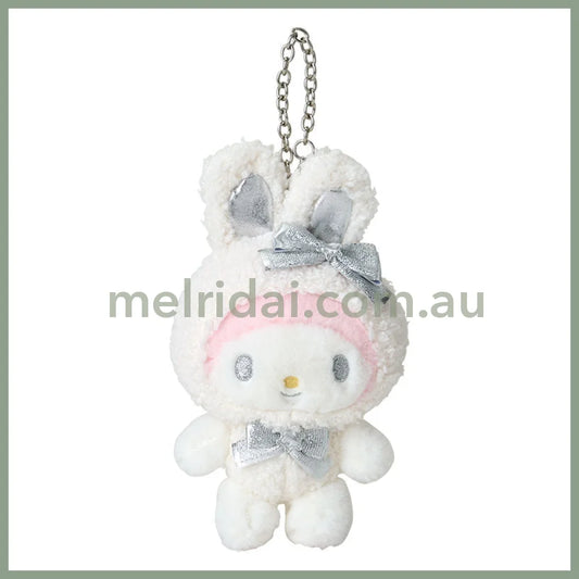 Sanrio | My Melody Mascot Charm Holder Keychain 16.2 X 10.3 6.3Cm (Fluffy Snow Rabbit)