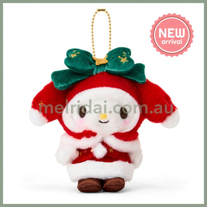 SANRIO | My Melody Mascot Holder Bag Charm Plush Keychain 130×75×100mm (Christmas 2025)